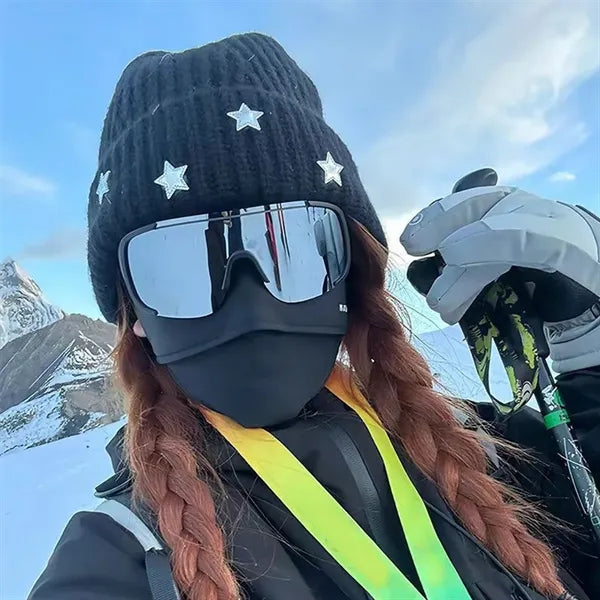 Polarized Retro Wraparound Sport Mirror Lens Sunglasses