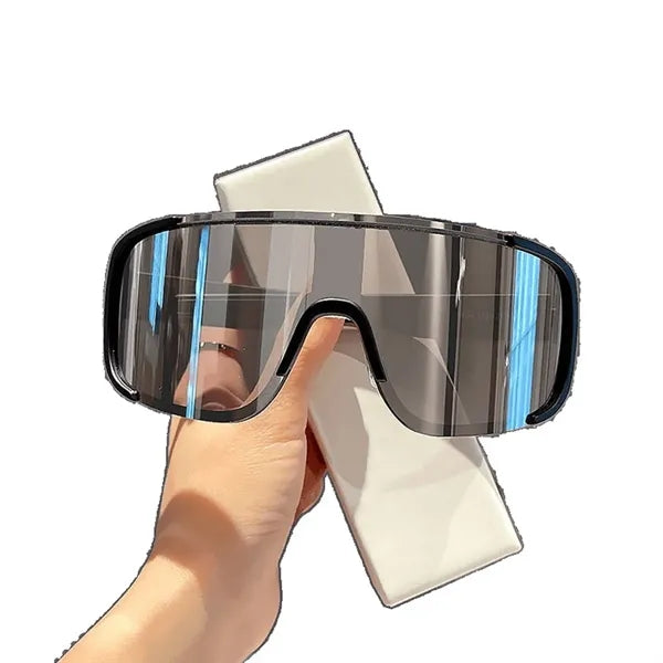 Polarized Retro Wraparound Sport Mirror Lens Sunglasses