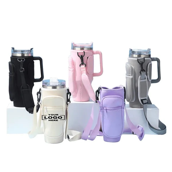 Neoprene Bottle Carrier w/ Adjustable Strap