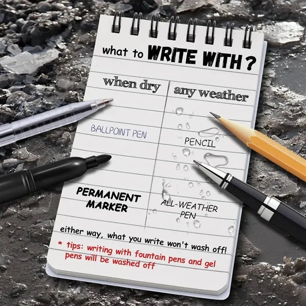 Waterproof notebook