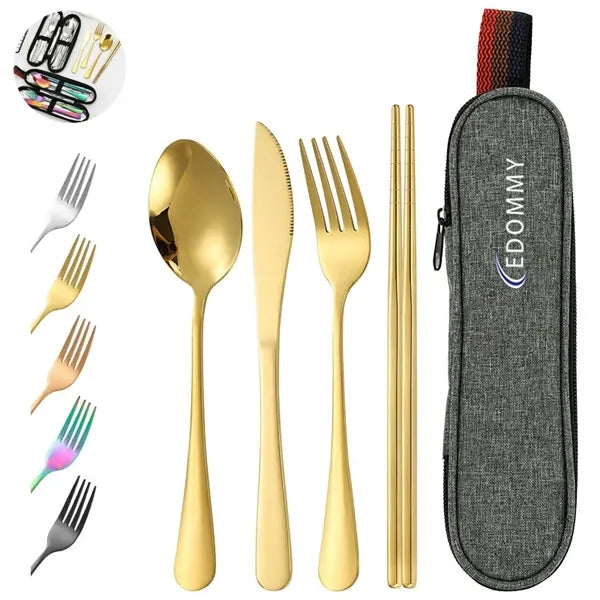 Eco-Friendly Travel Utensils with Case