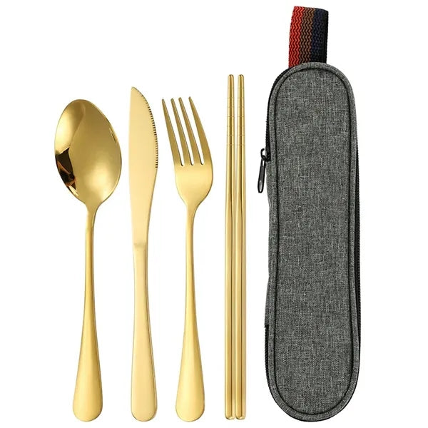 Eco-Friendly Travel Utensils with Case