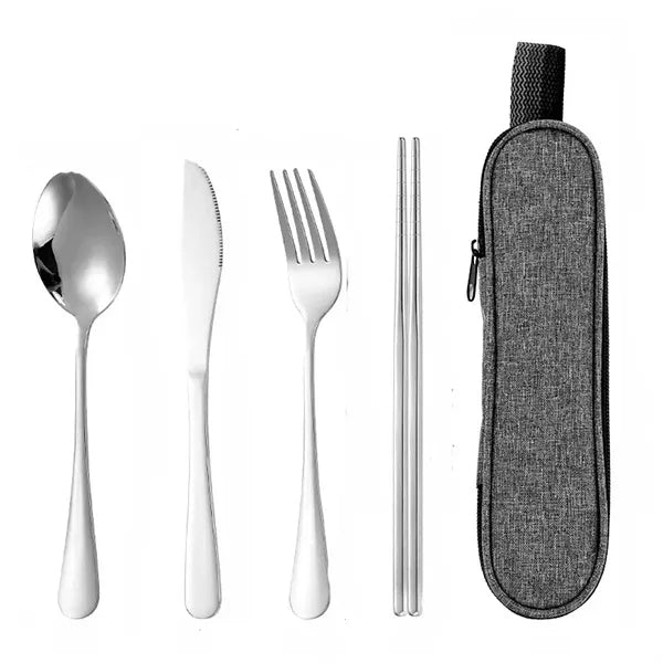 Eco-Friendly Travel Utensils with Case