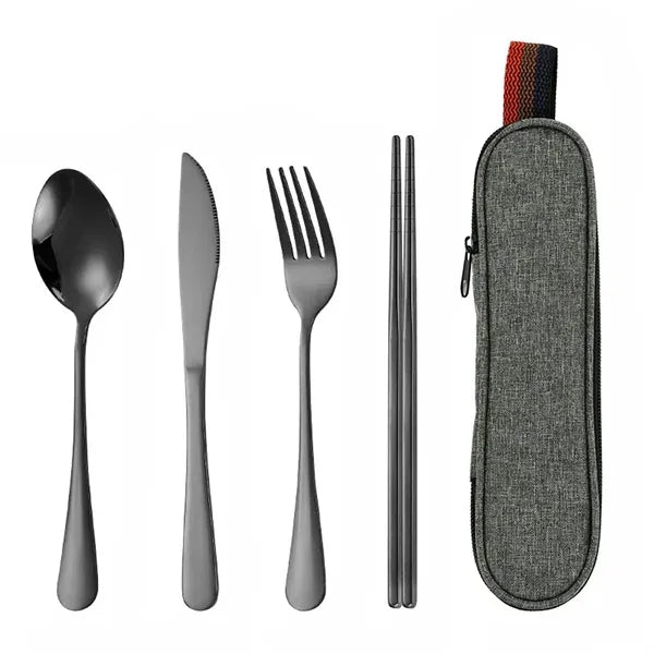 Eco-Friendly Travel Utensils with Case