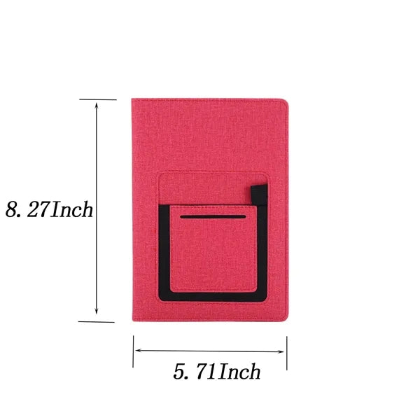 Soft Faux Leather A5 Journal with Pockets and Pen Holder