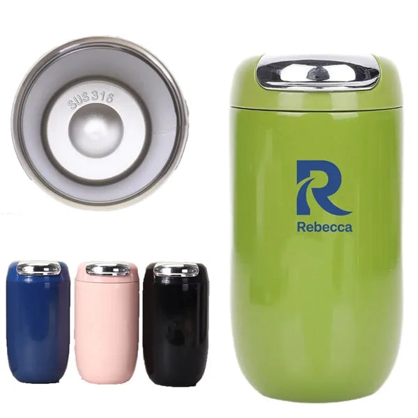 Glossy stainless steel insulated cup