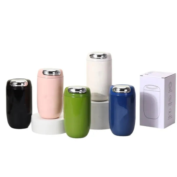 Glossy stainless steel insulated cup