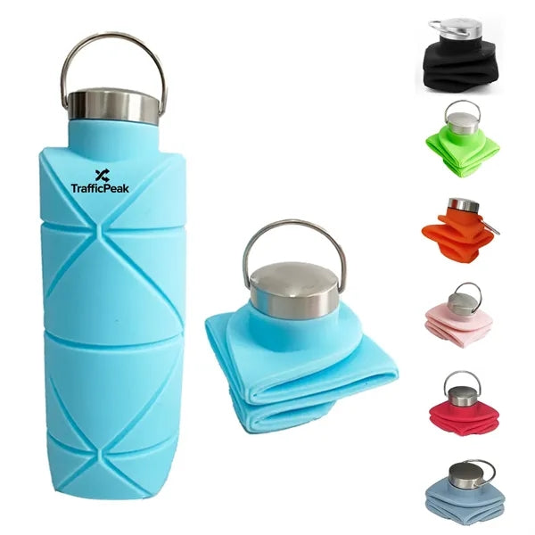16Oz Silicone Collapse Water Bottle & Foldable Water Bottle