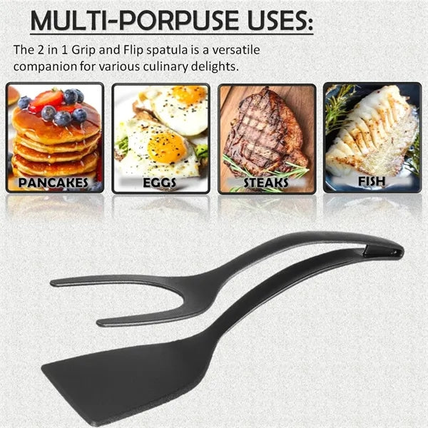 Egg Flipper Spatula 2 in 1 Grip