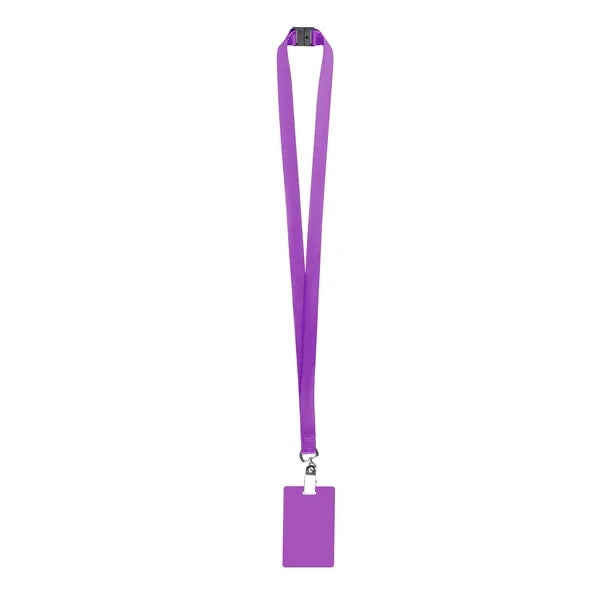 3/4" Polyester Breakaway Lanyard ID Holder Combo w/ PVC Card