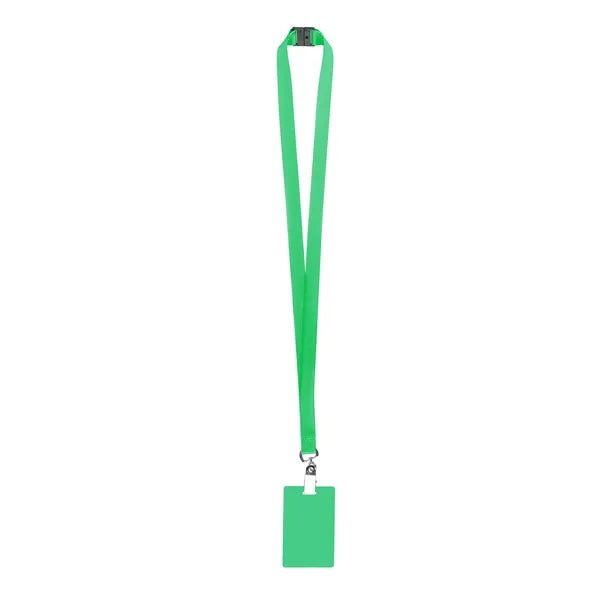 3/4" Polyester Breakaway Lanyard ID Holder Combo w/ PVC Card