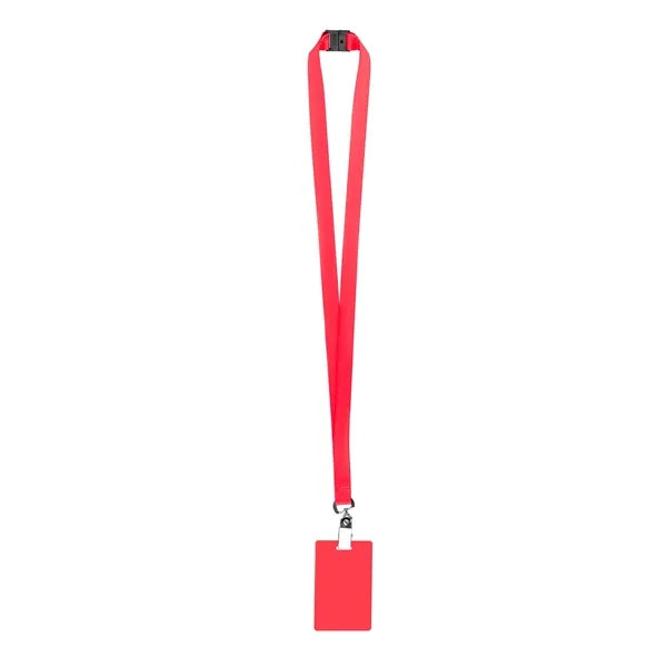3/4" Polyester Breakaway Lanyard ID Holder Combo w/ PVC Card
