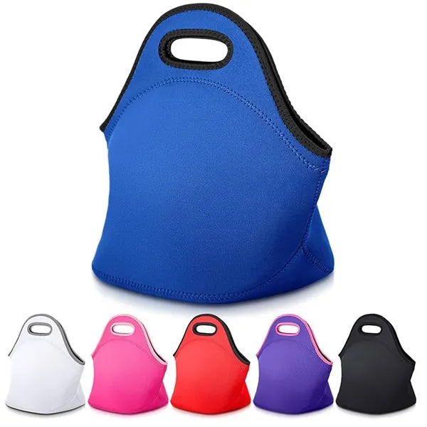 Insulated Neoprene Lunch BagTote With Zipper