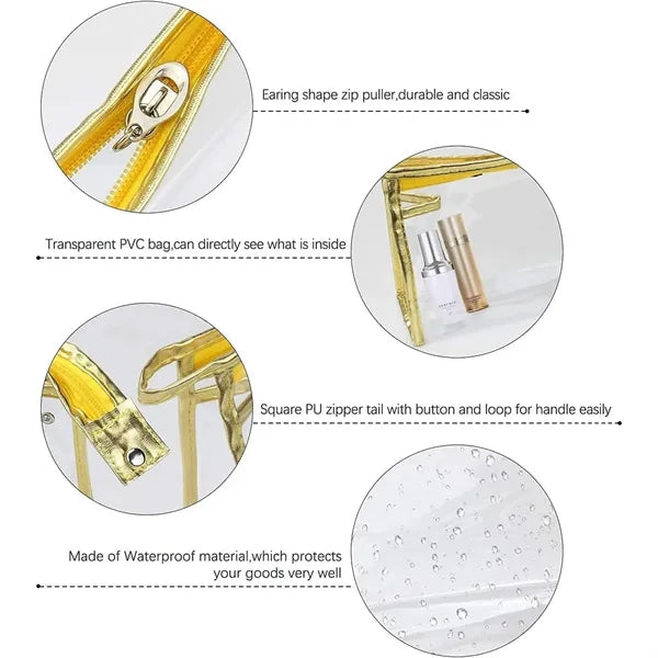 Clear PVC Cosmetic Bag Waterproof Toiletry Pouch