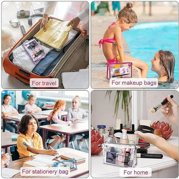 Clear PVC Cosmetic Bag Waterproof Toiletry Pouch