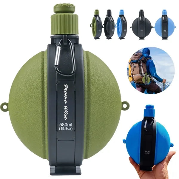 20 OZ Collapsible Leakproof Silicone Sports Water Bottle
