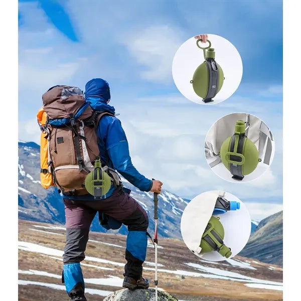 20 OZ Collapsible Leakproof Silicone Sports Water Bottle