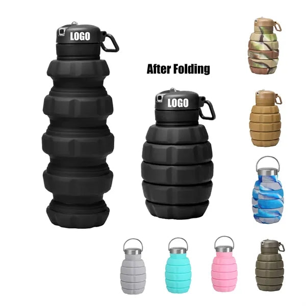 17 Oz Silicone Collapse Water Bottle & Foldable Water Bottle