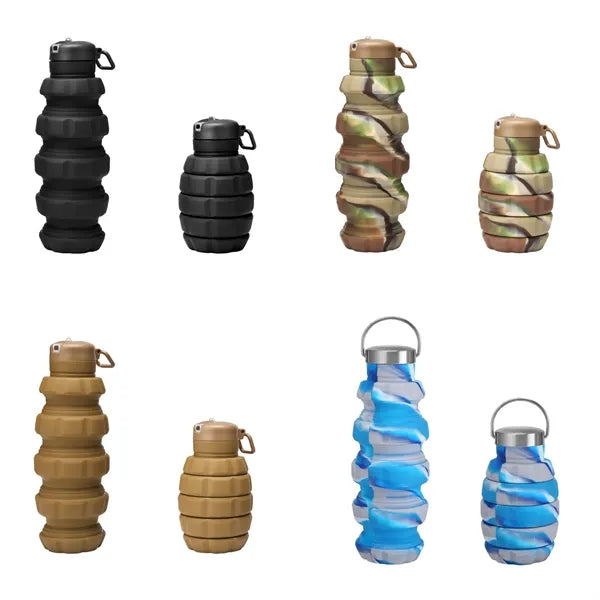 17 Oz Silicone Collapse Water Bottle & Foldable Water Bottle
