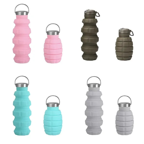 17 Oz Silicone Collapse Water Bottle & Foldable Water Bottle