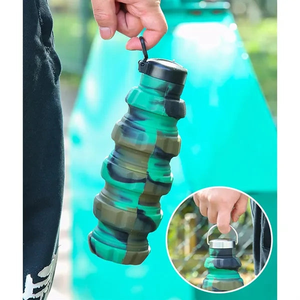 17 Oz Silicone Collapse Water Bottle & Foldable Water Bottle