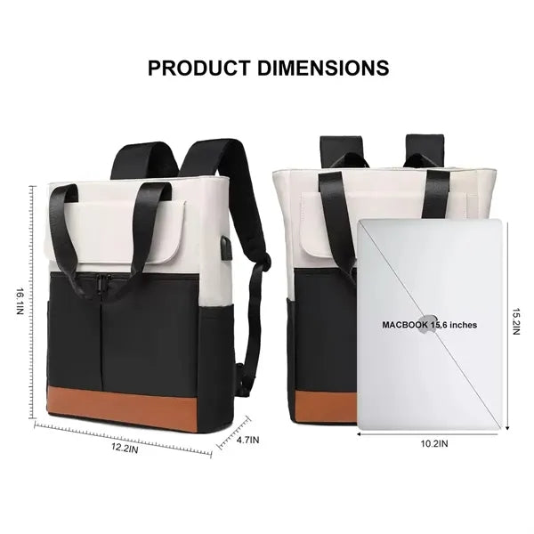 Travel Laptop Convertible Backpack with USB Charging