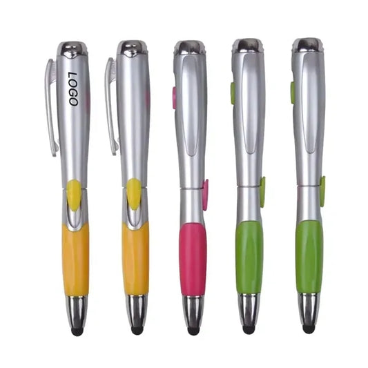 3 in 1 Stylus Ballpoint Pen With Led Flashlight