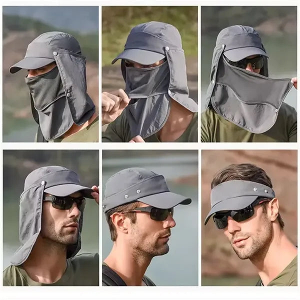 Sun Hat With Face Cover & Neck Flap