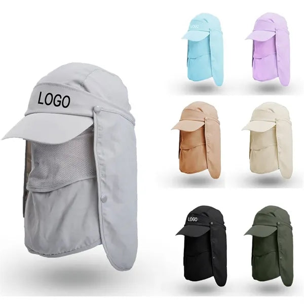 Sun Hat With Face Cover & Neck Flap