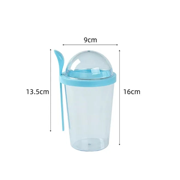 13Oz. Portable Yogurt & Cereal To-Go Cup with Spoon