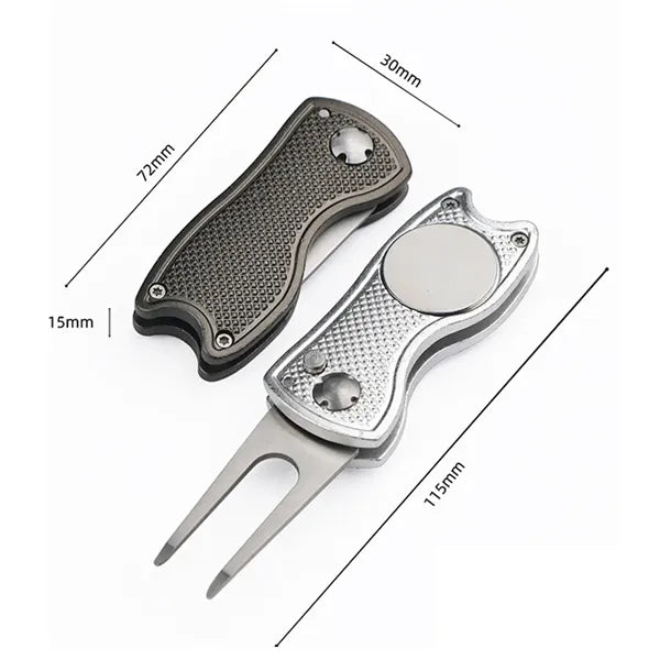Foldable Metal Golf Divot Repair Tool