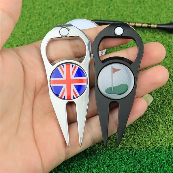 Opener Golf Metal Fork Ball Marker