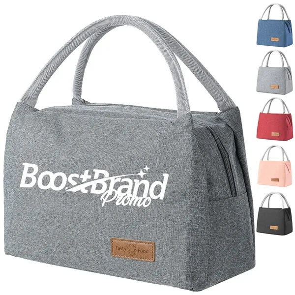 15L Insulated Fabric Lunch Bag Tote for Meals & Snacks