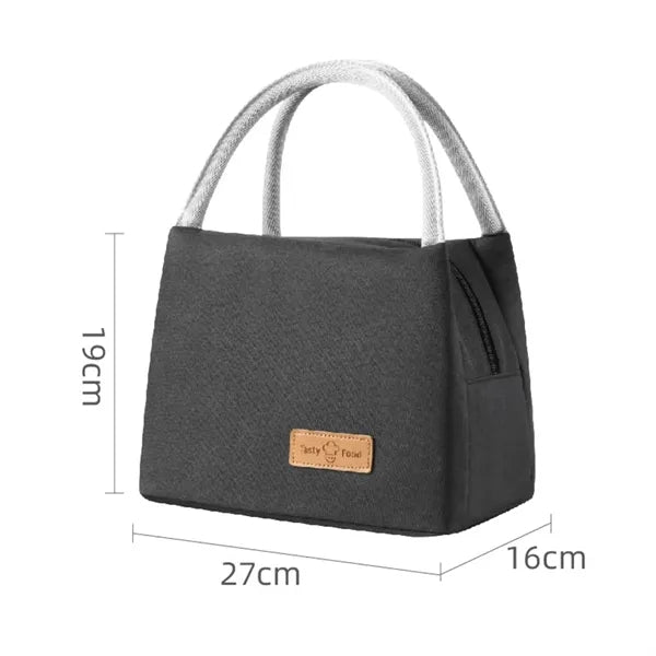 15L Insulated Fabric Lunch Bag Tote for Meals & Snacks