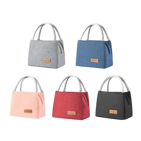 15L Insulated Fabric Lunch Bag Tote for Meals & Snacks