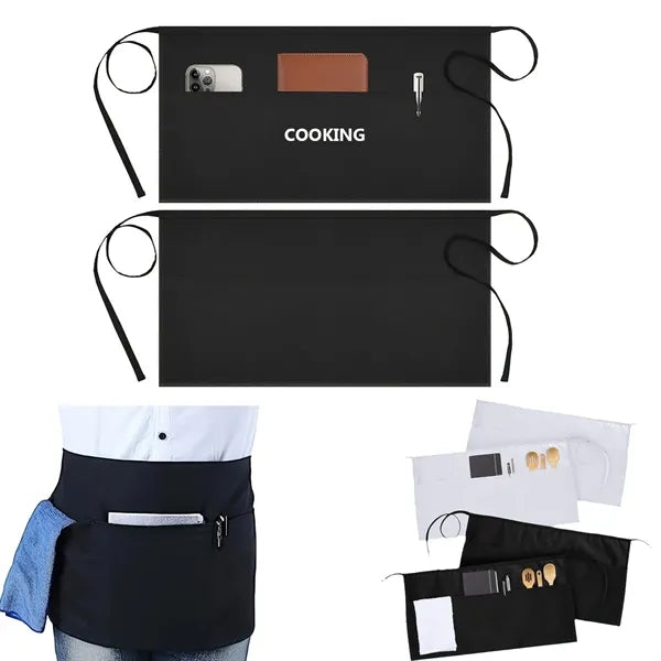 Waist Apron with 3 Pockets