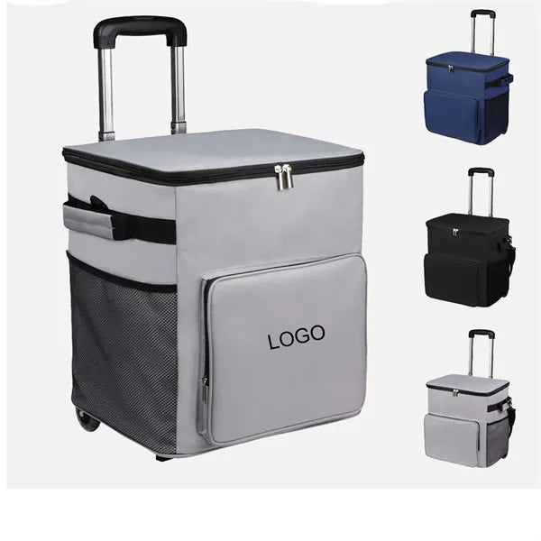 35L Oxford Rolling Cooler Insulation with Extendable Handle