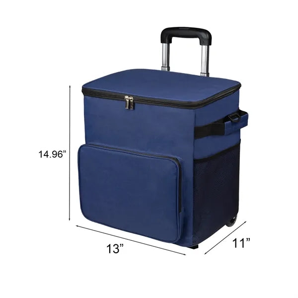 35L Oxford Rolling Cooler Insulation with Extendable Handle