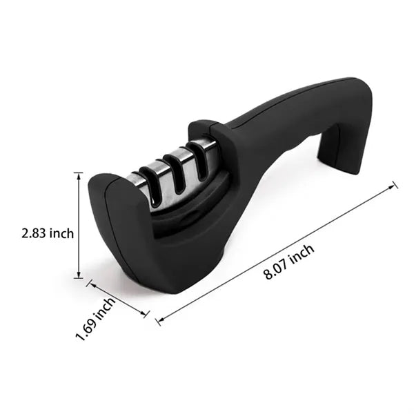 Two-Stage Manual Knife Sharpener with Ergonomic Grip