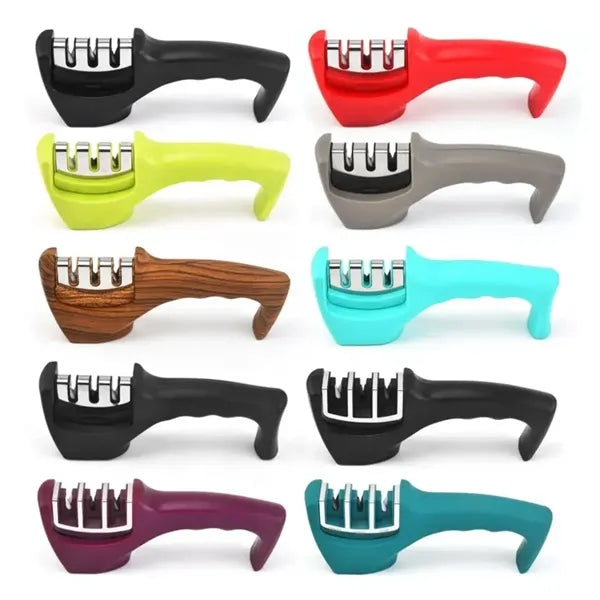 Two-Stage Manual Knife Sharpener with Ergonomic Grip