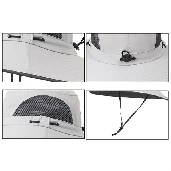 Solar Powered Cooling Fan Bucket Hat