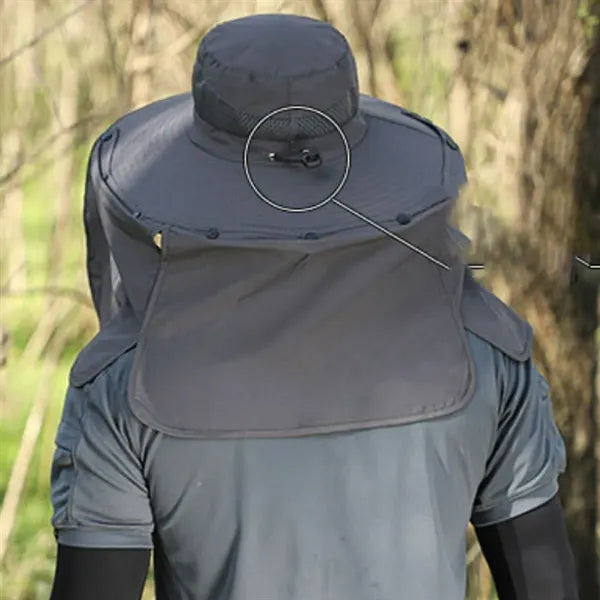 Solar Powered Cooling Sun Hat with Neck Flap