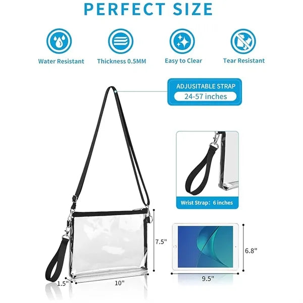 Approved Clear Bag with Removable Straps for Events & Work