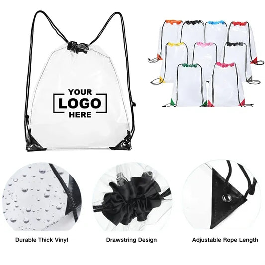 Large Transparent Drawstring Backpack Free Shipping