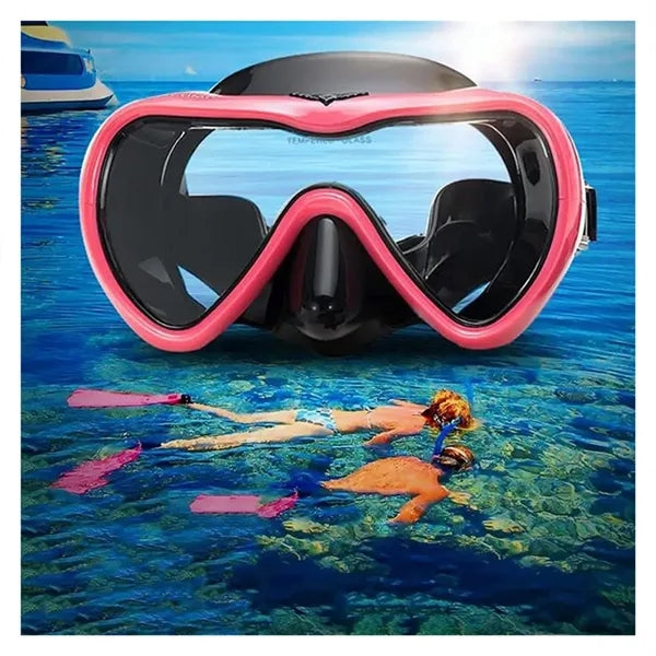 Wide-View Anti-Fog Adjustable Soft Silicone Snorkel Mask