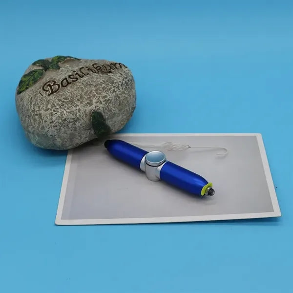Metal Spinning Fidget Ballpoint Pen with LED Light