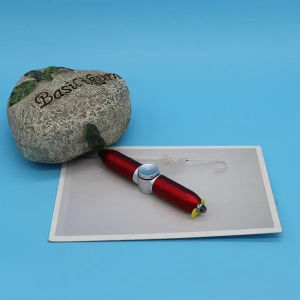 Metal Spinning Fidget Ballpoint Pen with LED Light