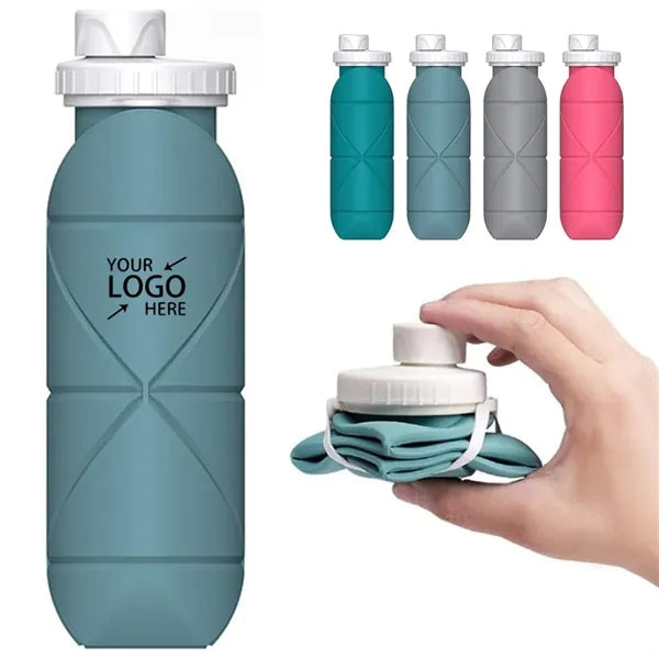 20 Oz. Collapsible Leakproof Silicone Water Bottle