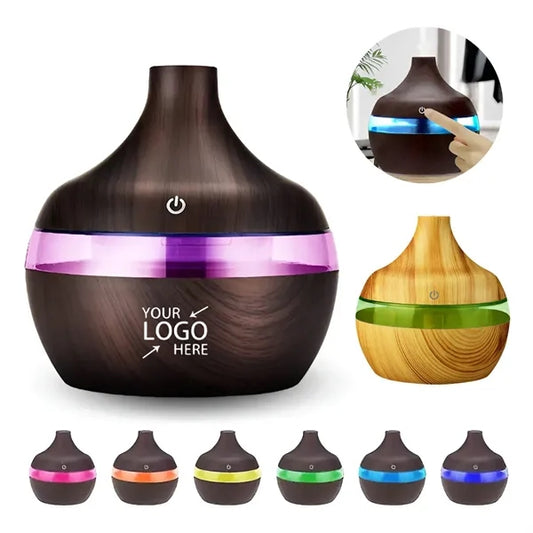 Wood Grain 7 Colors Air Humidifier Essential Oil Diffuser