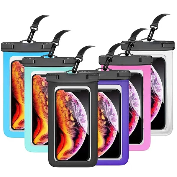 7" Waterproof Phone Case & Passport Dry Bag with Lanyard